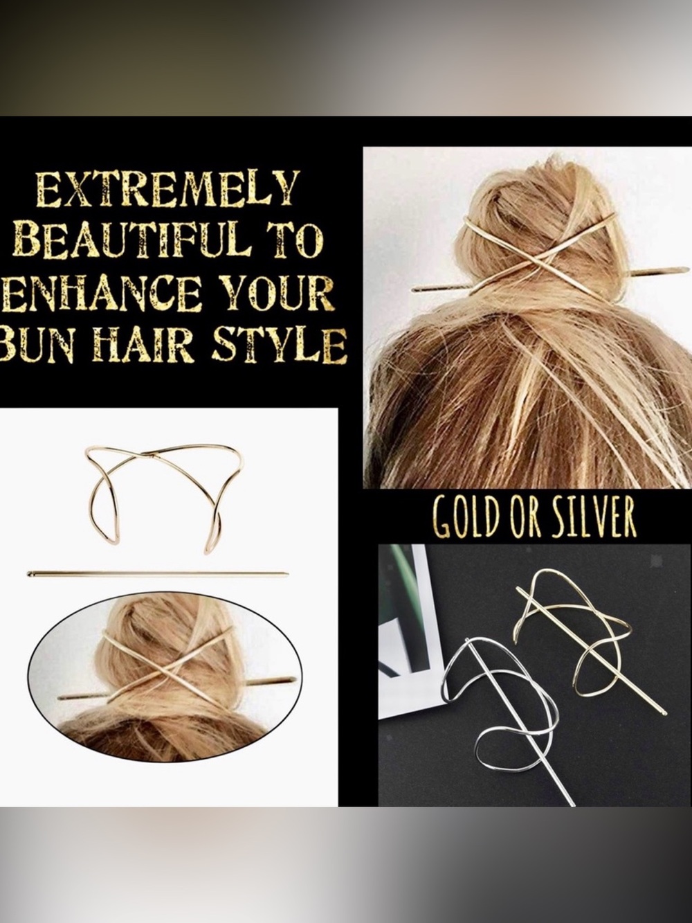 Super Sexy & Extremely beautiful to enhance your Bun Hair Style-Avail. 2 Colors
